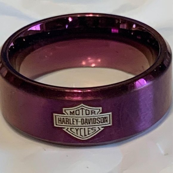 Purple motorcycle titanium 8MM ring. - Picture 4 of 9